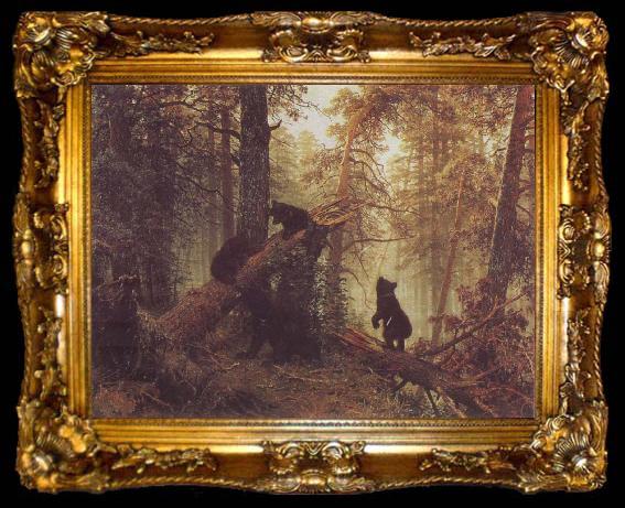 framed  Ivan Shishkin Morning in a Pine Forestf, ta009-2